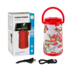 COLUNA BLUETOOTH SEM FIO À PROVA D'ÁGUA T&G TG-138 FM/TF/AUX/USB/HANDS-FREE FLOR VERMELHO COLUNA BLUETOOTH SEM FIO À PROVA D'ÁGUA T&G TG-138 FM/TF/AUX/USB/HANDS-FREE FLOR VERMELHO